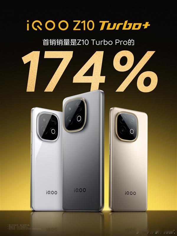 腻害了，iQOOZ10Turbo+首销卖爆，是Z10TurboPro的1