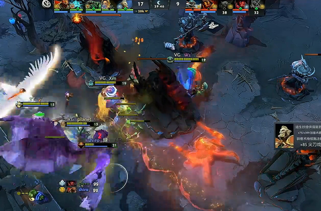 新VG首秀第一局轻松战胜RoarGaming，感觉对面有点不够打，不太能够检验