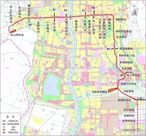 metro)线网总长度约240公里,远期向晋中市榆次区,清徐县方向延伸图片