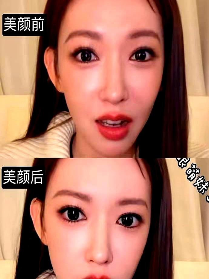 原来真有人开美颜是毁容。程潇在纽约时装周直播，粉丝起哄让她开滤镜。