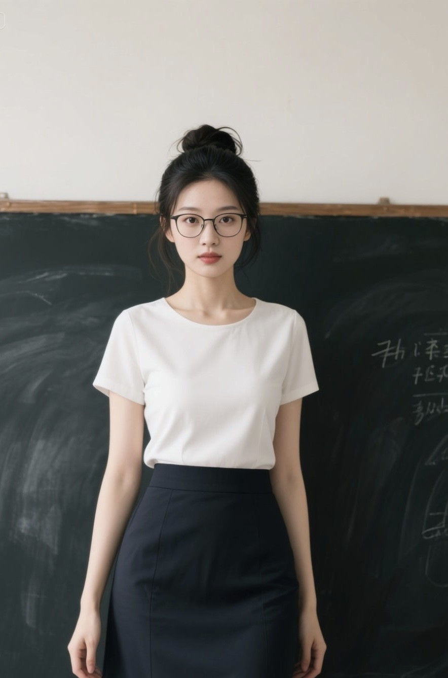 甜妹教师穿搭，时尚又显知性