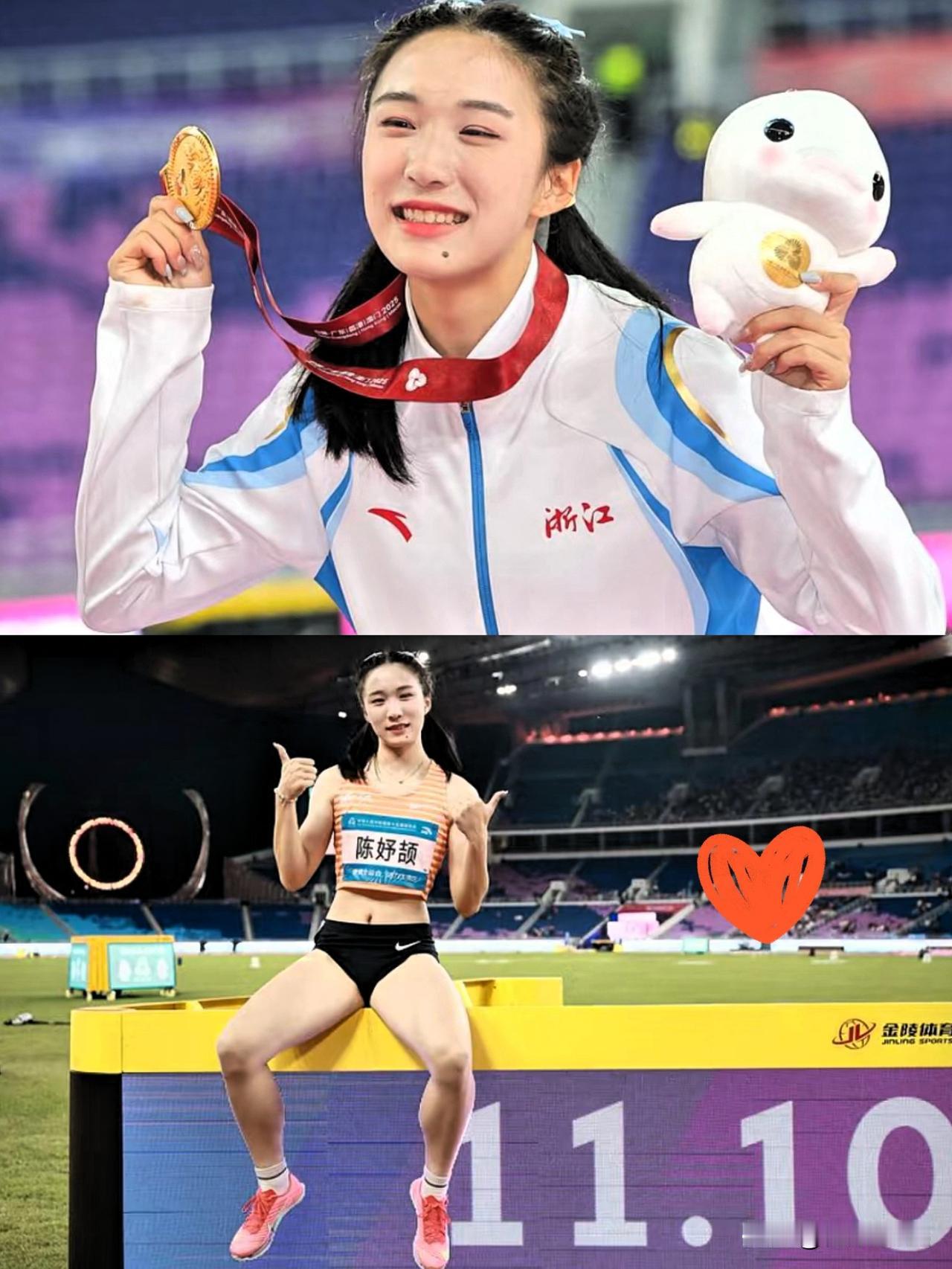 我问在我当地体校当田径教练的哥们陈妤颉才16岁跑出11秒10的好成绩，这