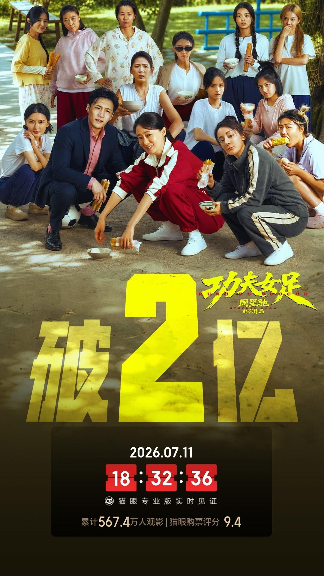 功夫女足上映首日观影人次破五百万，成为今年暑期档最热门的电影。尽管口碑存在争议，