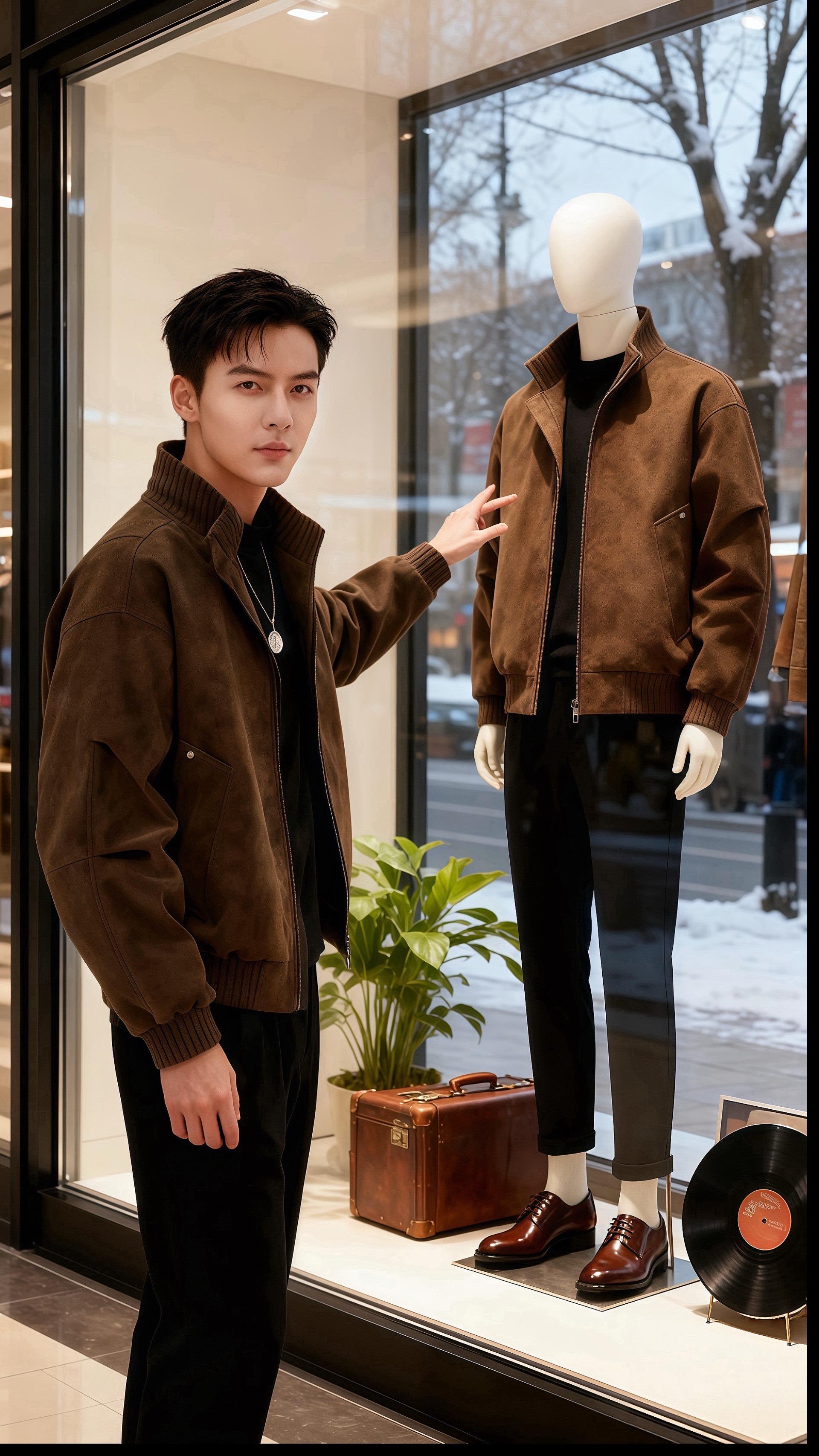 AI扩图 型男穿搭 夹克外套 品质男装  男士外套