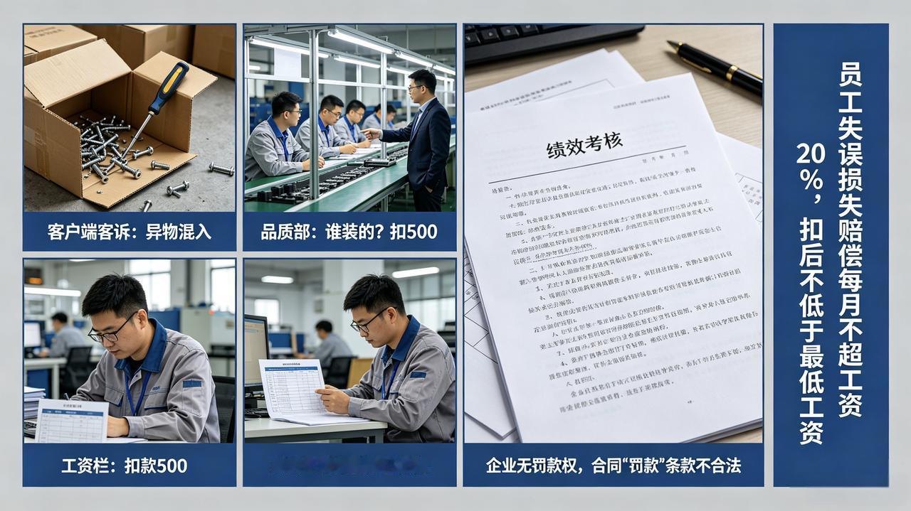 工厂出质量问题第一反应是罚款，新进员工第一周就见识到了一批货发出去，客户端开箱