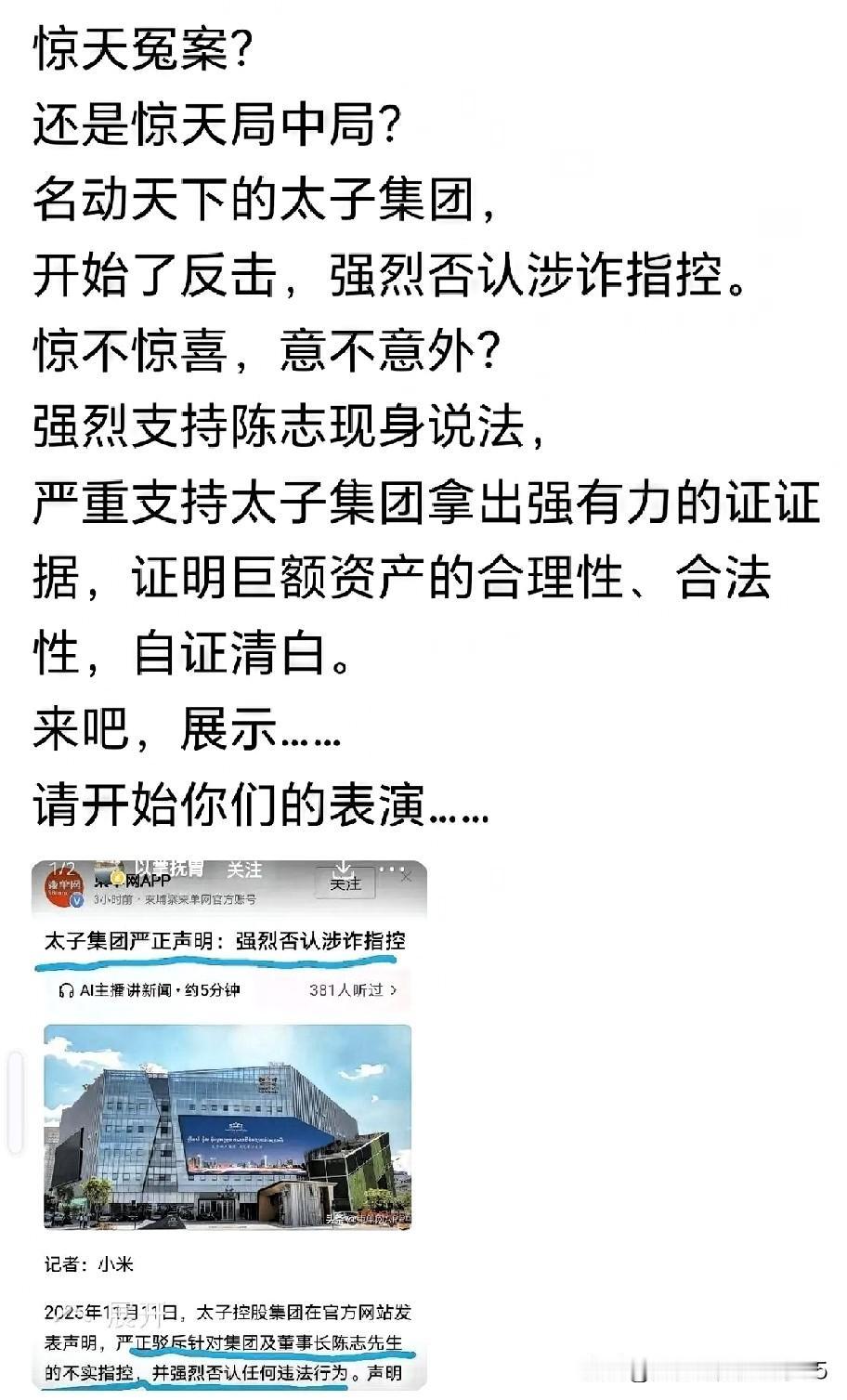 太子集团发中文声明：我们不需要用英文和不懂英文的人沟通！华人圈最重视信用，靠实实