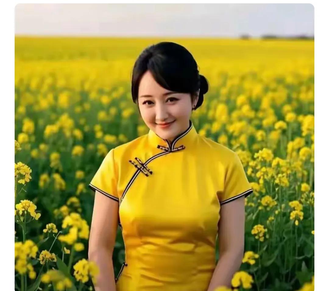 甜歌皇后杨玉莹油菜花写真照真的好漂亮[赞]