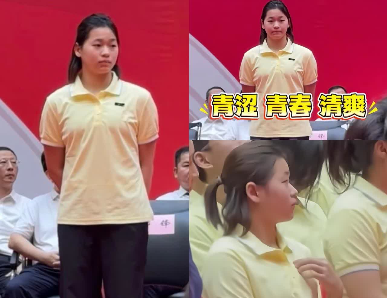 我表妹是暨南大学的新生，在开学典礼上见到了全红婵，近距离接触后，表妹跟我