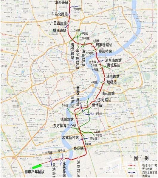 上海地铁19号线，全程46.2公里，全线全部修在地下，没有地面和高架路段，项目总