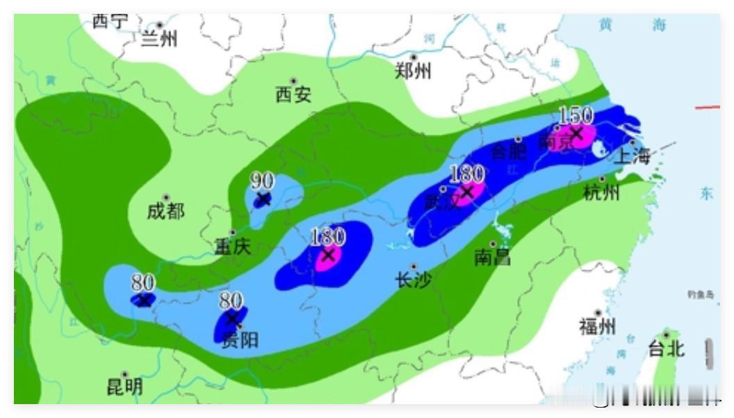 6月22日上午8点到23日上午8点，梅雨依旧非常暴力，大雨，暴雨，大暴雨，继续袭