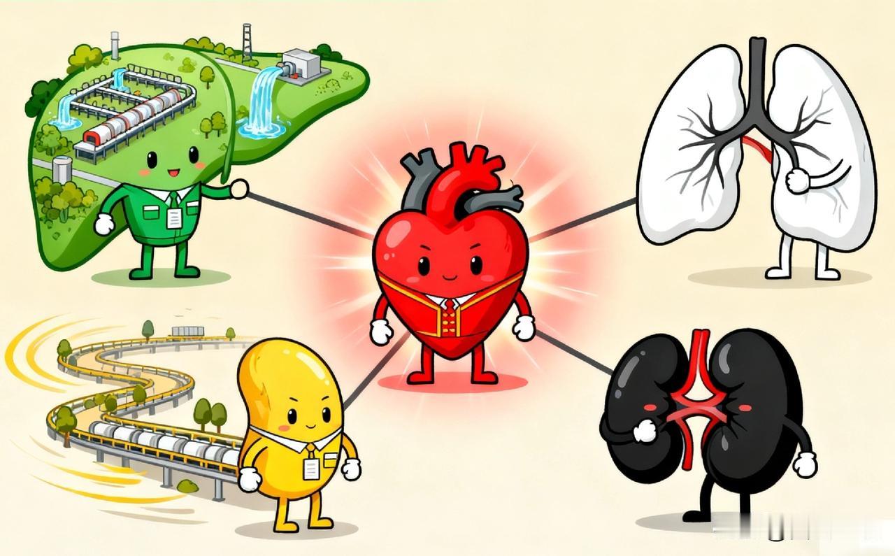 如果把我们的身体比作一家公司，那五脏就是运营团队，肝、心、脾、肺、肾分工非常明确