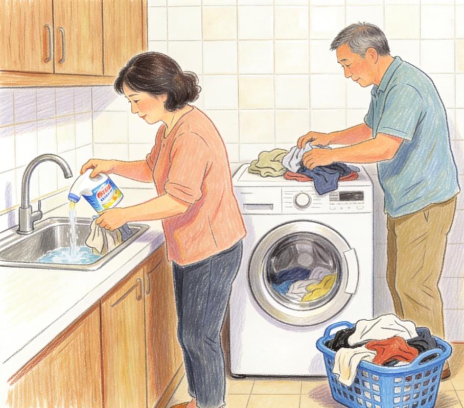 我洗衣服就用两样，洗出来的衣服又干净又透亮。​什么洗衣液、洗衣凝珠、爆炸盐，我