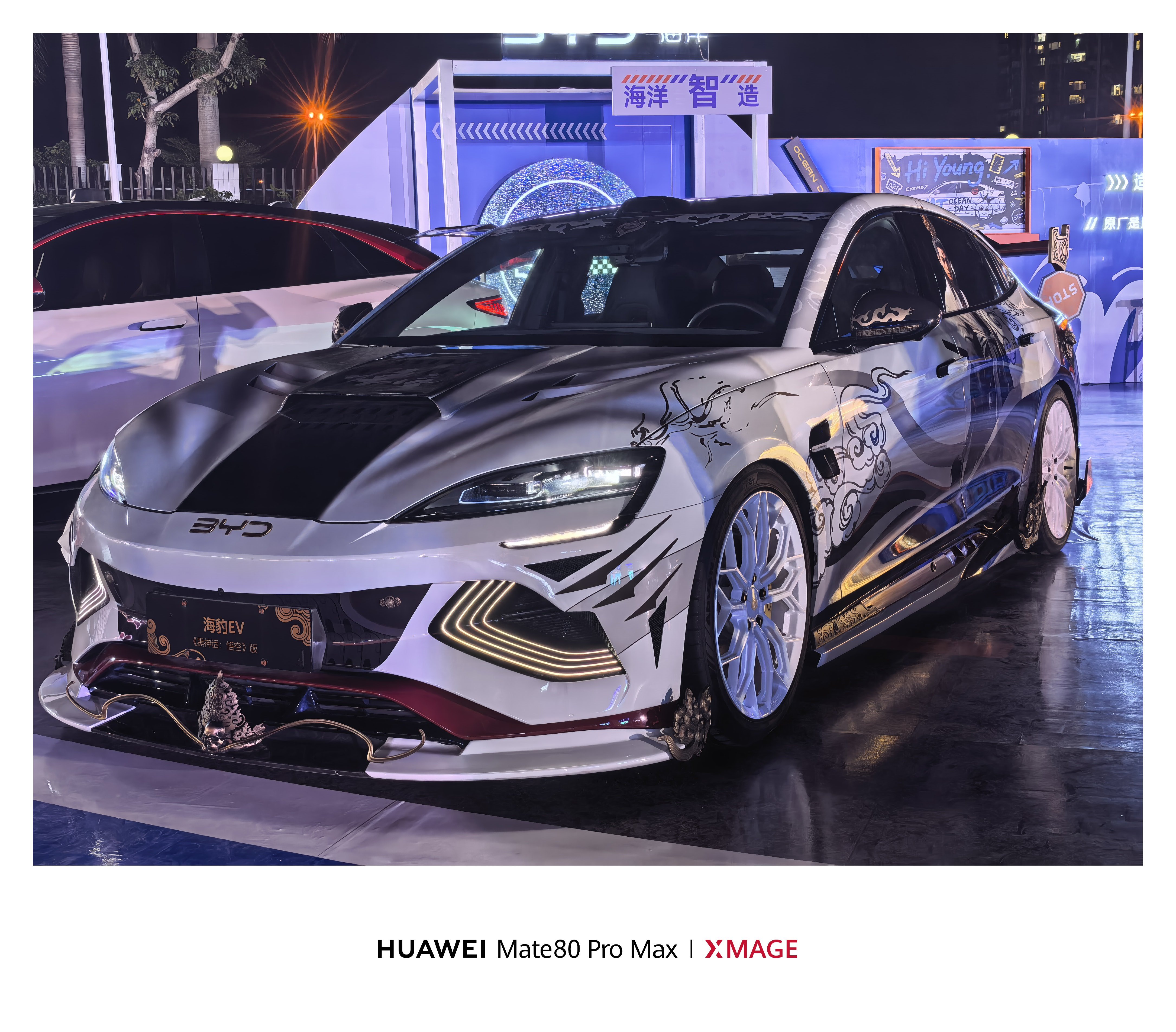 比亚迪这两套黑神话的套件真的太吸眼睛，等了好久才拍到，好帅