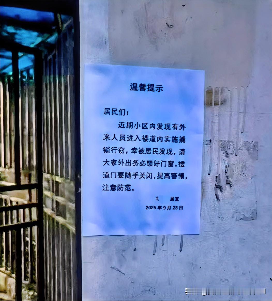 最近上海的小偷，有点泛滥的趋势了！自己所在小区，住了有十几年了，从来没听说，