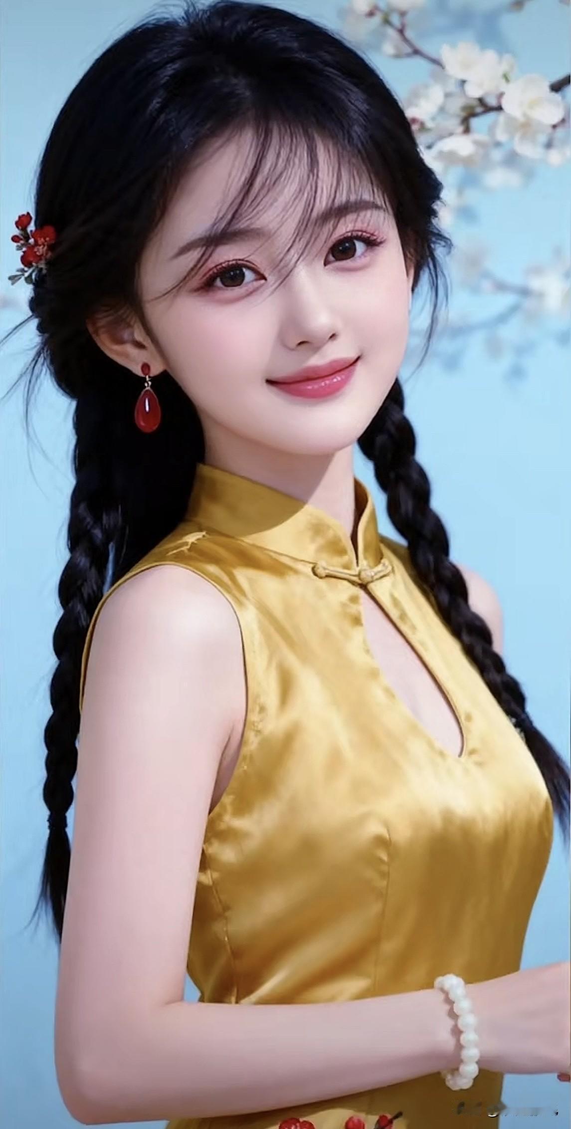 古典美女，金衣玉人，温婉动人，宛如画中仙子。雍容大方的美女古典温婉美女古典汉