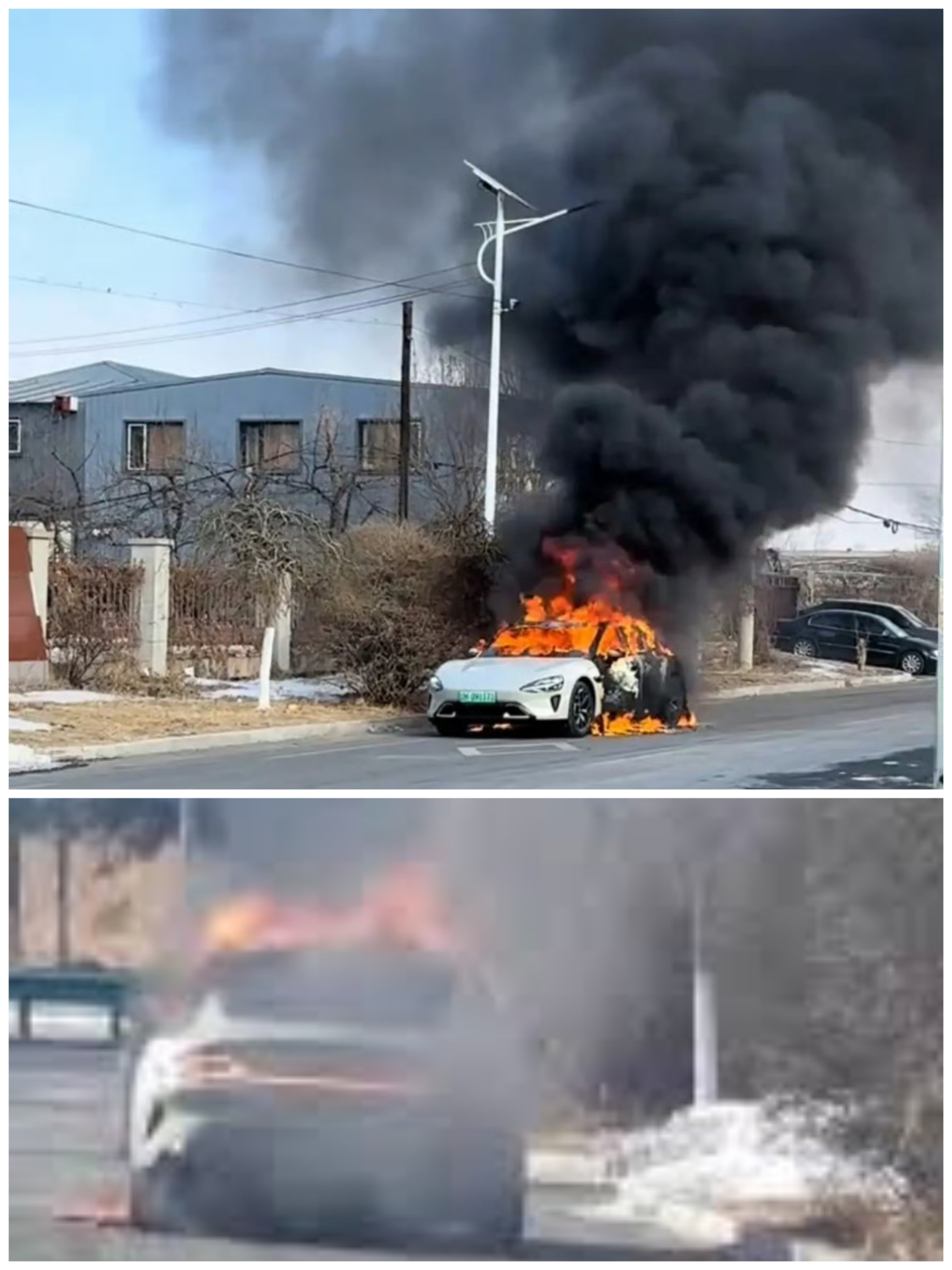 2月1日，辽宁省营口市一辆小米SU7新能源车在充电完成后，车主拔出充电枪时中控台