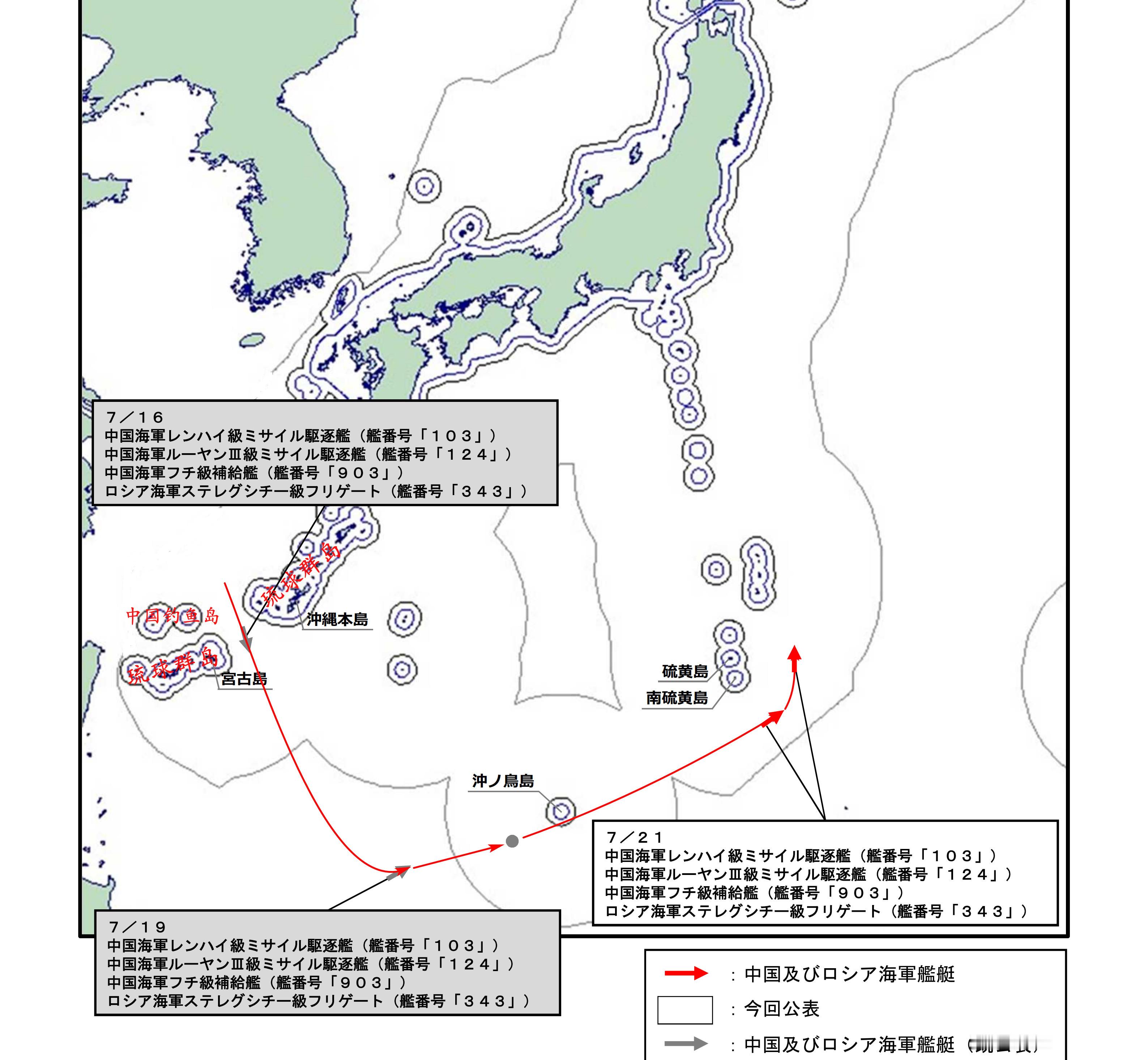续集来了！中俄军舰在冲之鸟礁实弹射击后，再抵近硫磺岛，后续或将绕日航行话说此次中
