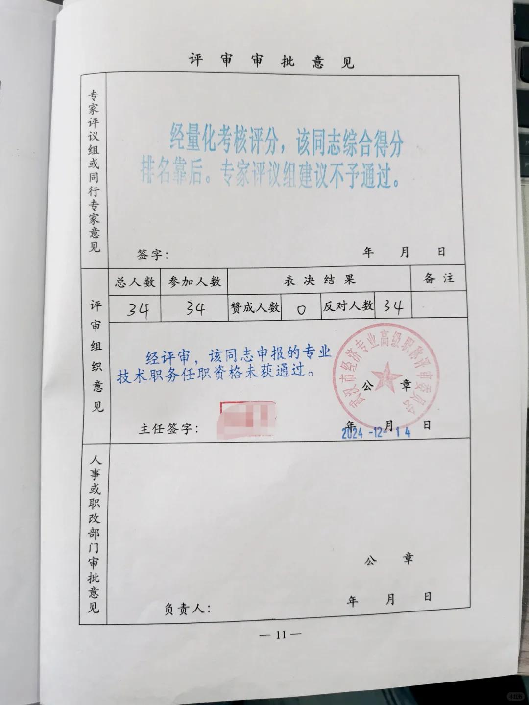 所有评委都反对？赞成人数为0，这个结果也不容易......