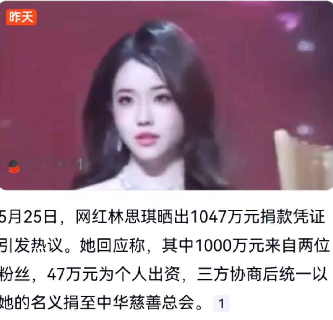 5月25日，一张总额高达1047万元的捐款凭证在网络上掀起了轩然大波，发布者是坐