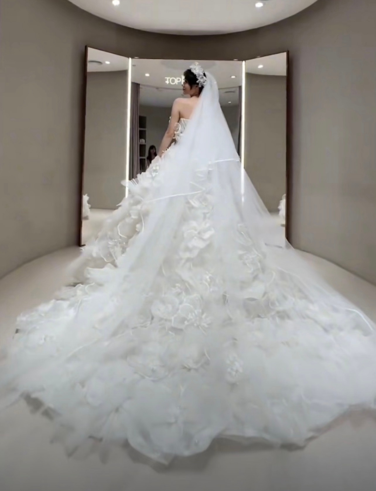 小鱼海棠美颜掉了小鱼海棠这婚纱看着就不便宜，当网红赚得就是多啊