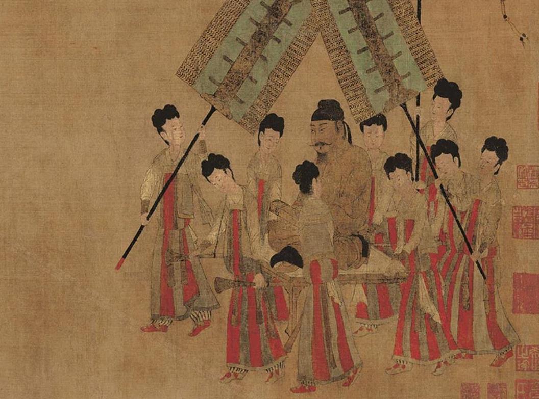 《步辇图》的人物造型各有特色，表现出了作者对不同人物神态的较准确的把握。唐太宗坐