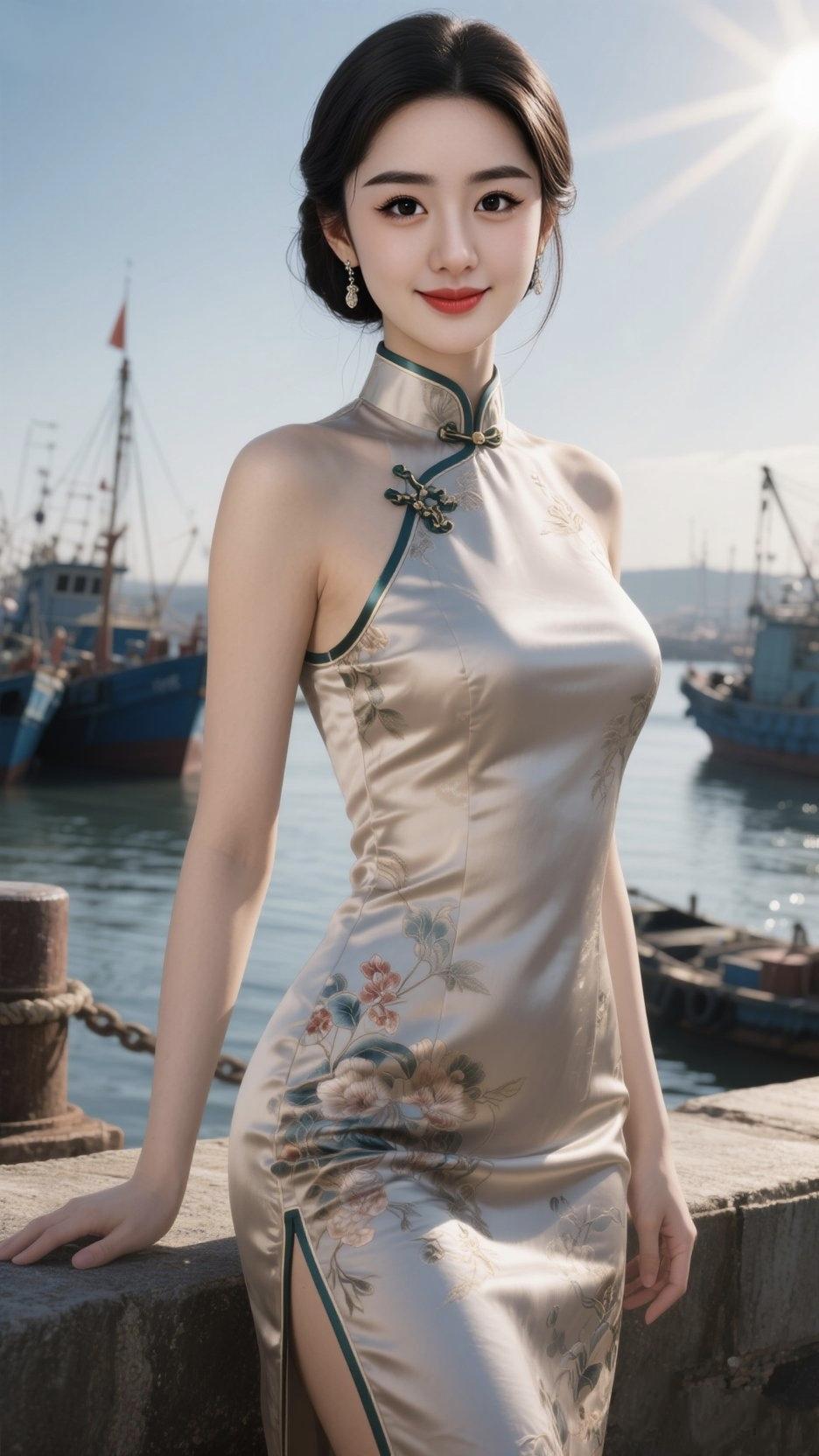 《旗袍之下，不止优雅》剪裁了江南的烟雨一针一线织进岁月的温婉立领挺直