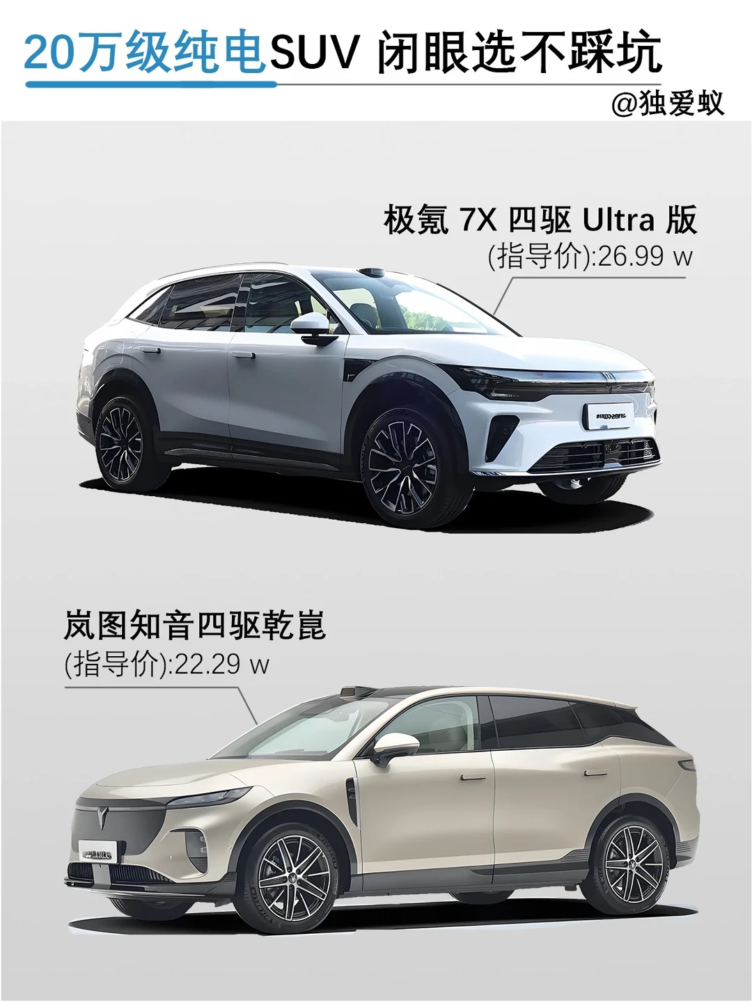 20万级纯电SUV，闭眼选不踩坑