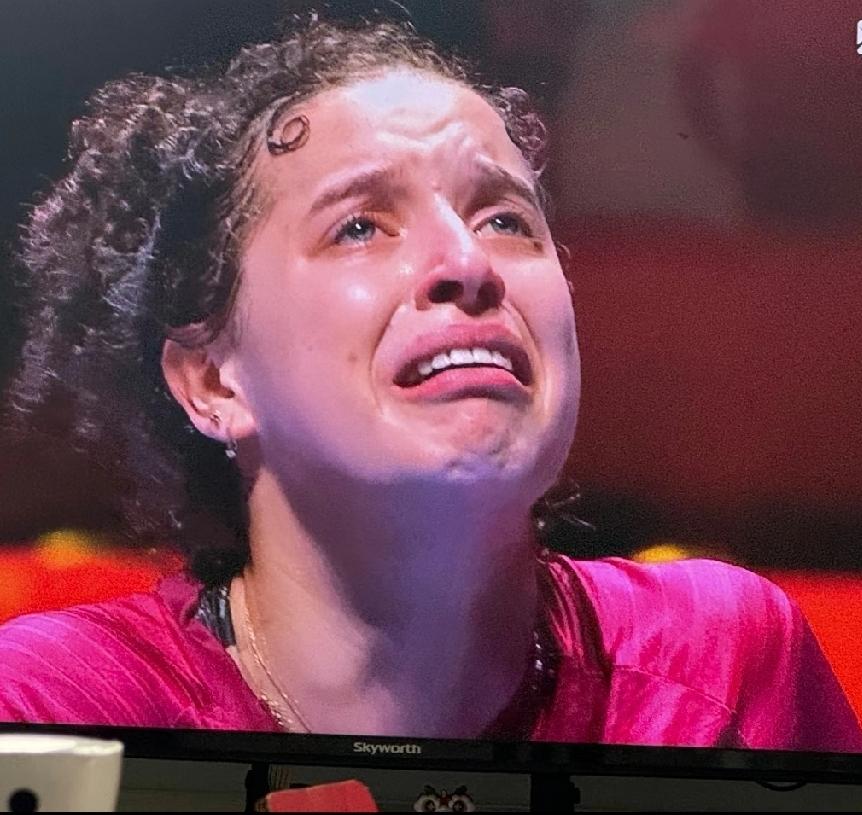 17岁的汉娜高达又哭了！这次是输给孙颖莎后痛哭起来，这是她离赢莎莎最近的一次