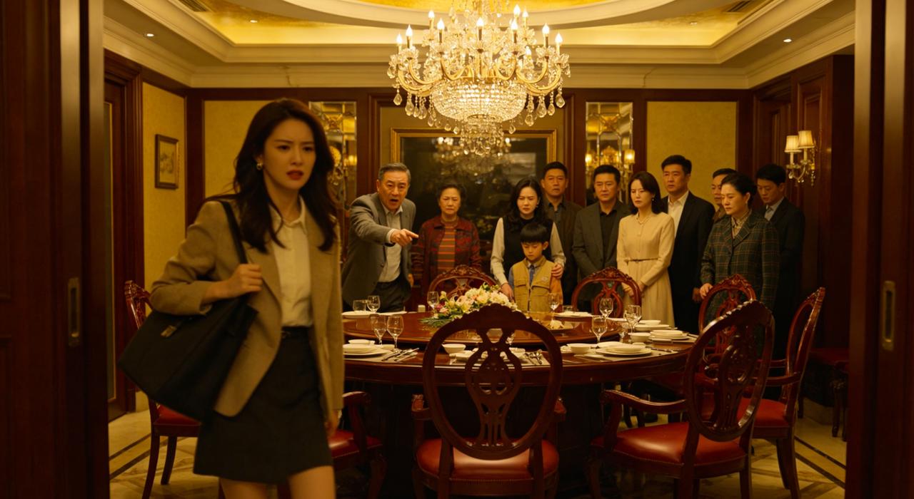 菜还没上，公公叫来大姑姐一家7口，我站起来就走，公公在后面大叫：你敢走！那这1万