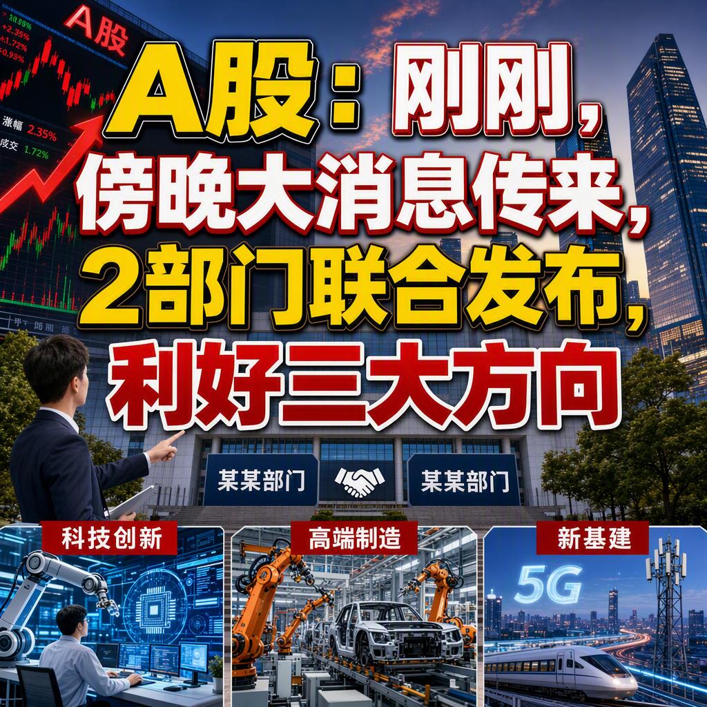 突发！傍晚重磅文件落地！很多人今天盯着沪指绿盘还在纠结要不要割肉躲调整，却没注