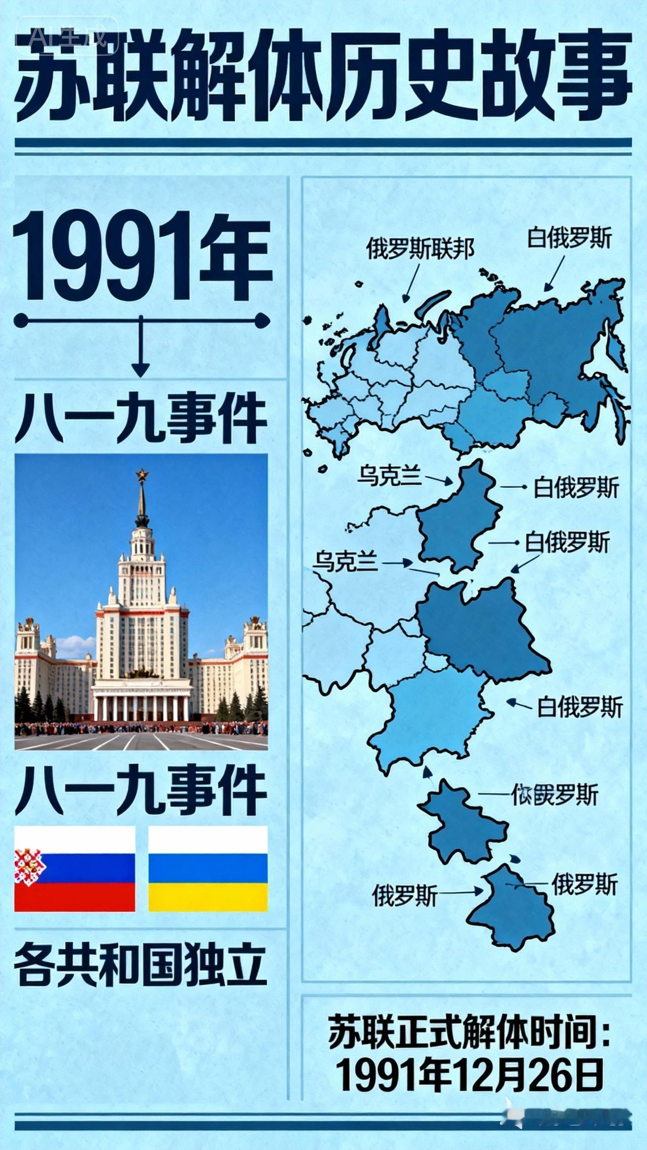世界历史故事之九十一:红墙落幕：苏联解体的极简叙事1991年12月25日