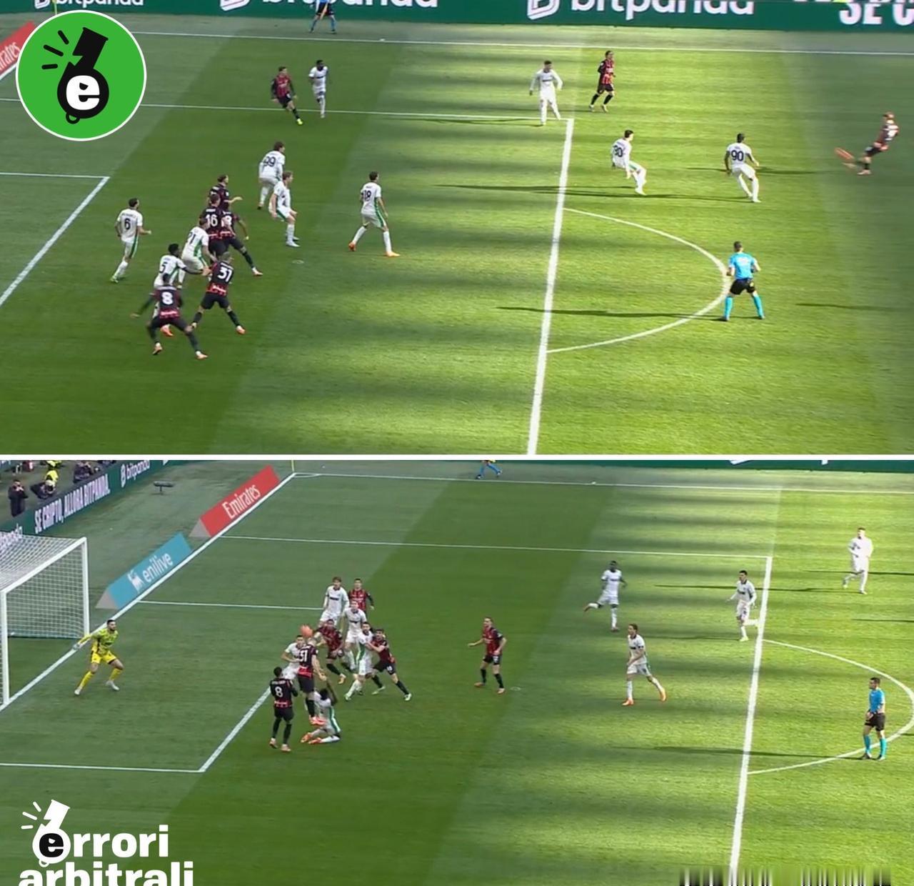 裁判亲口承认，是他亲手毁了米兰这场胜利。VAR回放撕开真相：奇克在禁区内扛住坎