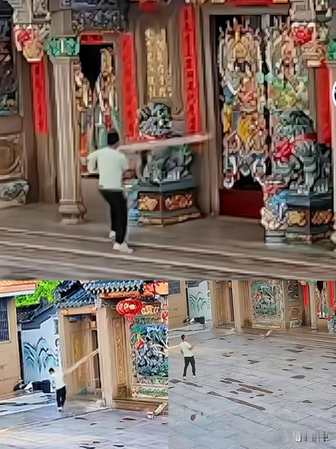 这几天网上不停刷到汕头洞盂镇“砸祠堂″的视频:一男子可能生活中遇到坎坷，把不如