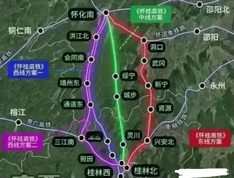 怀桂与怀永高铁：邵阳的“失”与“得”近期，湖南高铁建设规划引发热议，焦点在于