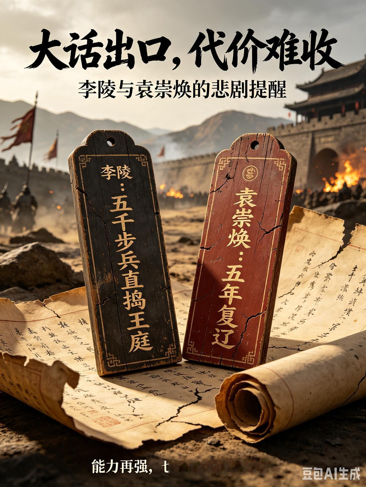 假如李陵在地下遇到袁崇焕:李陵:这不是号称可以五年平辽的袁