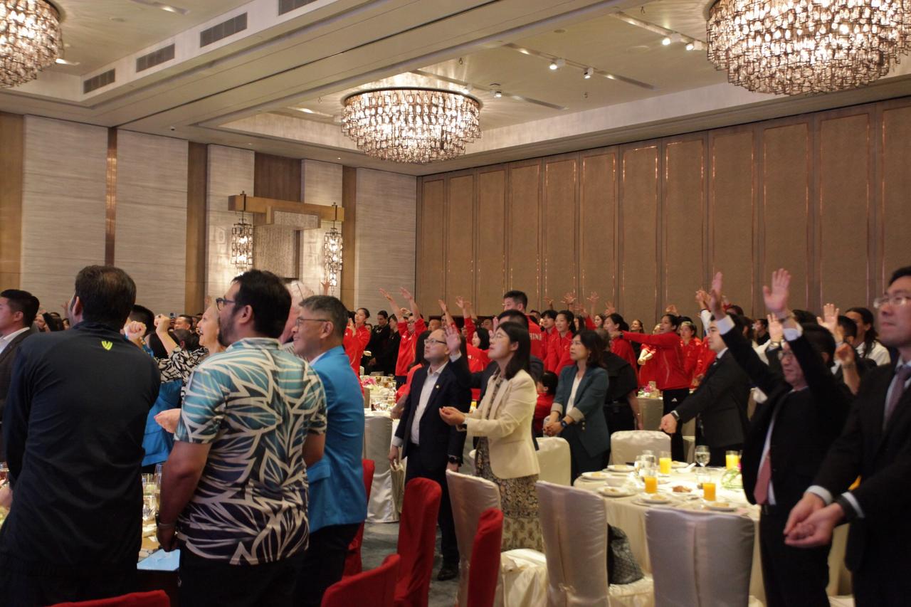 香港排总举行欢迎晚宴，祈福中国女排在本土创造佳绩昨晚，香港排球总会在香港一间