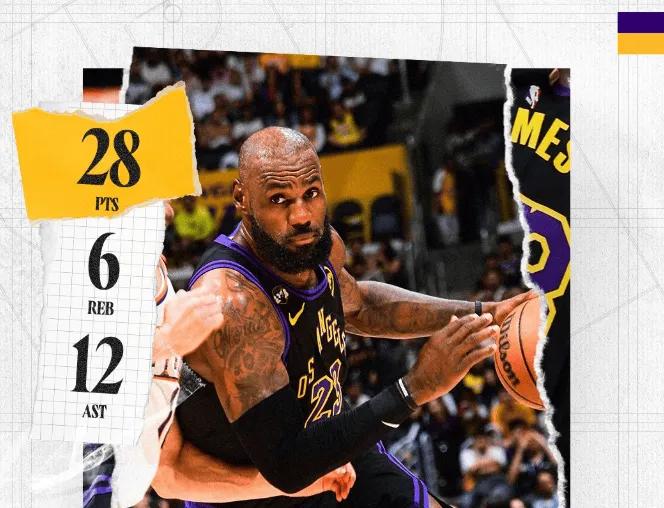 NBA官方分享数据：詹姆斯成为历史上首位40岁后连续三场砍下25分10助攻的球员