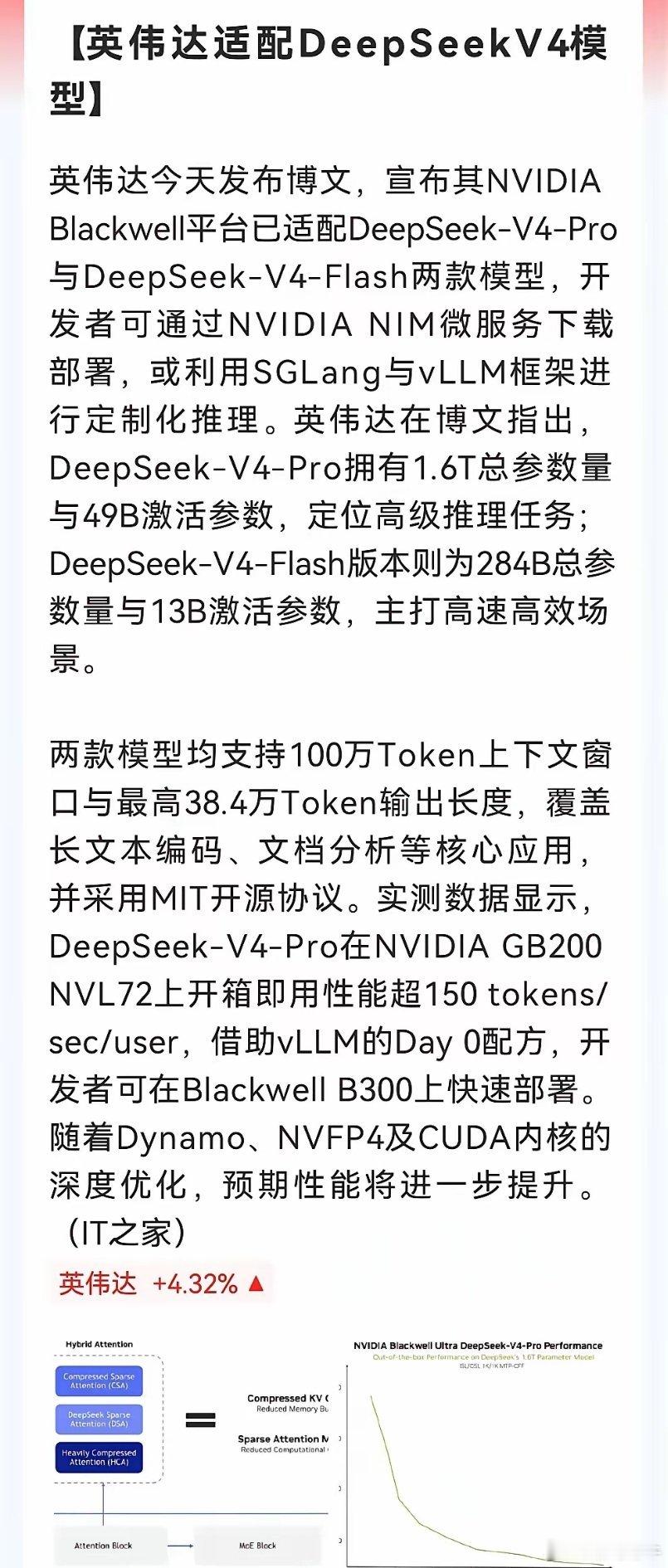 DeepSeek-V4正式上线，英伟达迅速“跟进”，你说它怕不怕呢？DeepSe