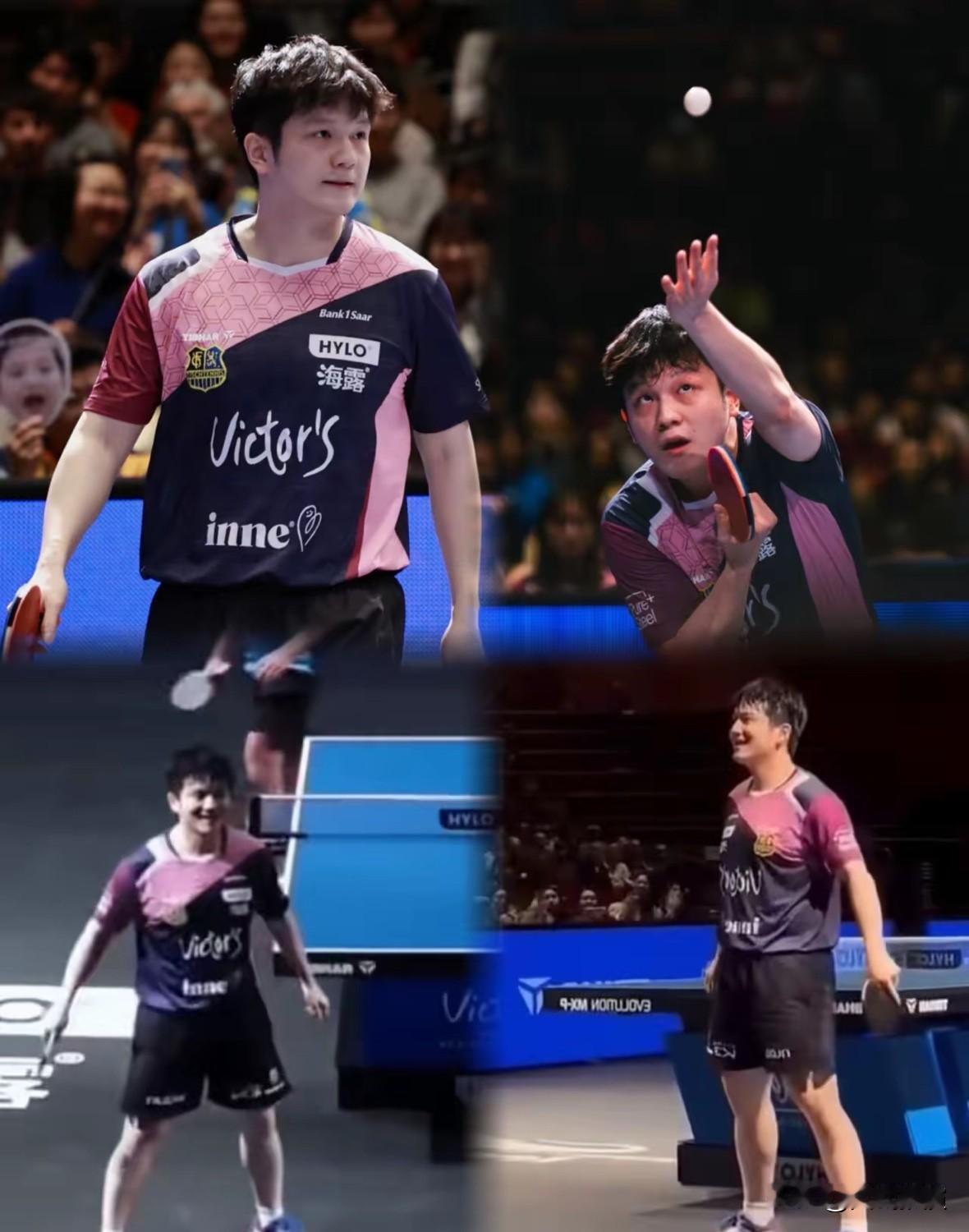 笑死我了，大半夜的真没白熬！樊振东穿粉嫩嫩球衣出场的那一刻，谁能想到比赛会这