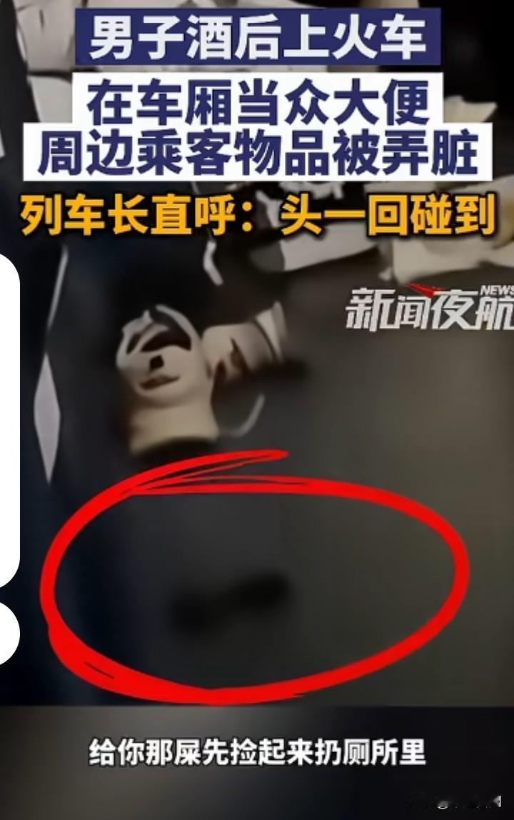 美女：先把你拉的屎捡起来扔到厕所里。大哥不好意思：对不住各位，我喝多了，我认罚