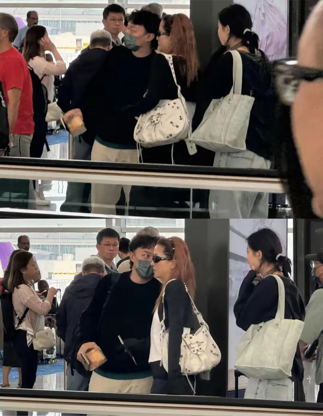 51岁徐濠萦现身日本，和未来女婿同框，穿衣另类，短裙配袜子造型真难看​​​