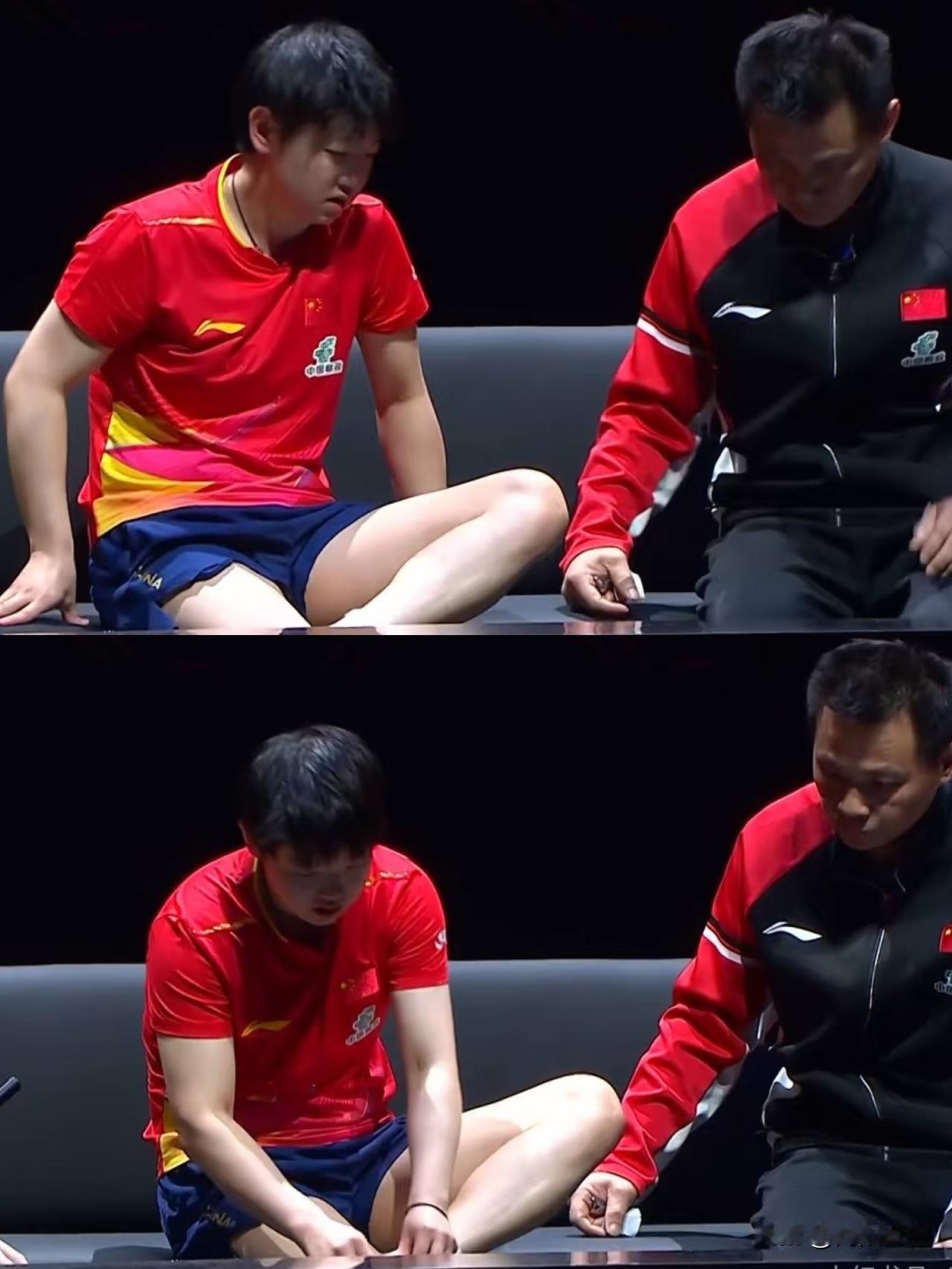 看到孙颖莎的眼神，我心都碎了！27小时五场比赛，看上去满脸疲惫，太心疼这