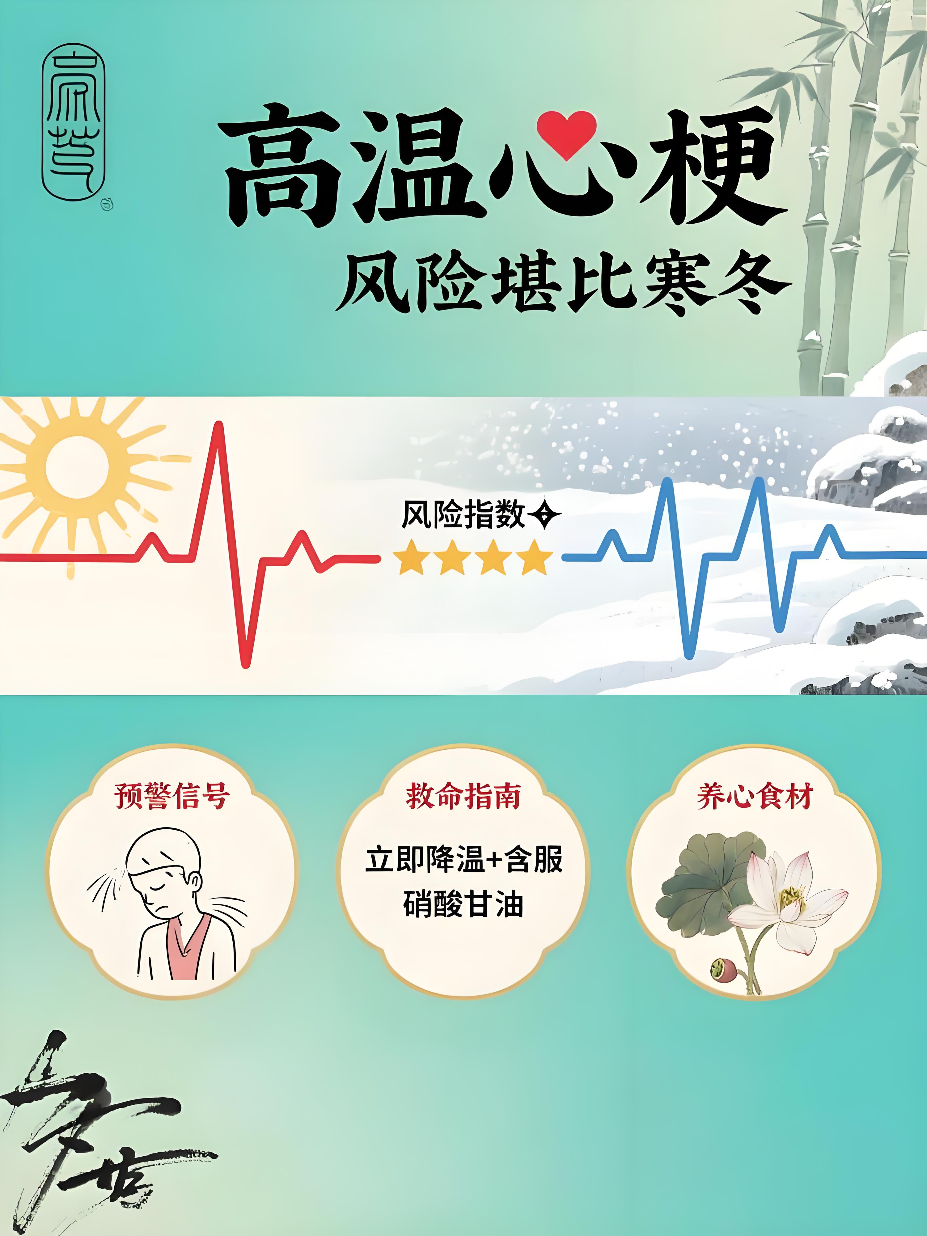 高温天心梗风险不输寒冬