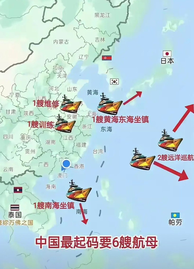 这是网友预计的我们未来拥有航母的数量以及各自应该担负的责任你对航母的规划数