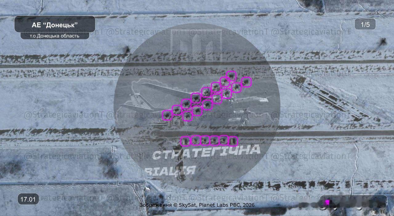 🇷🇺俄罗斯正在顿涅茨克机​​场扩建其无人机发射基础设施。乌方持续全天候监