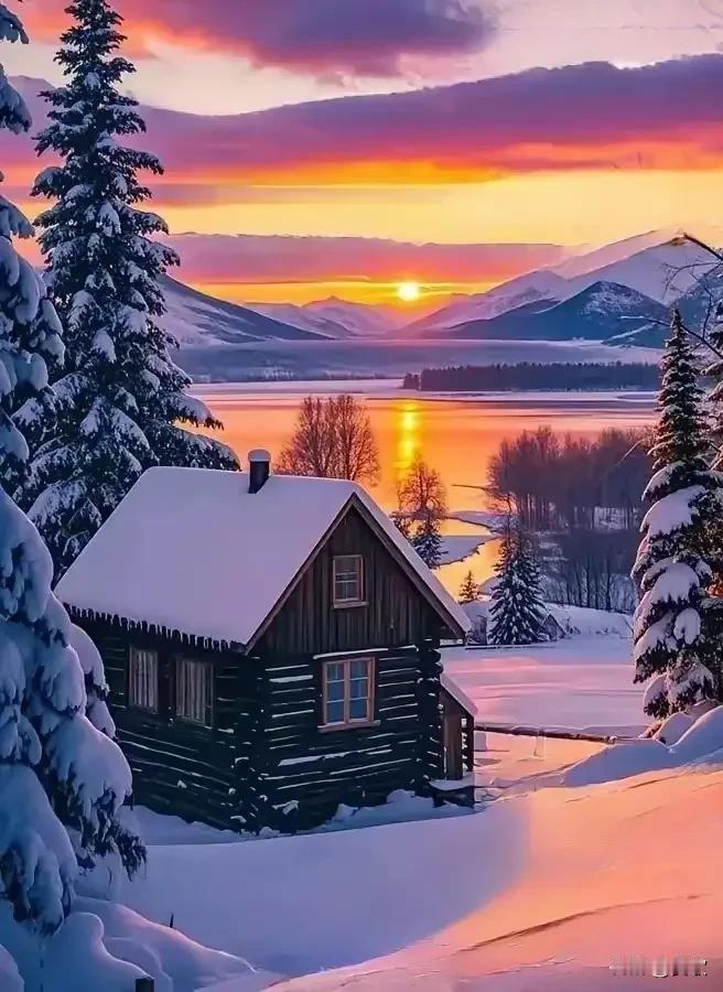 上联:冬雪又白老树头下联:斜阳再抹远山眉横批:天人合一