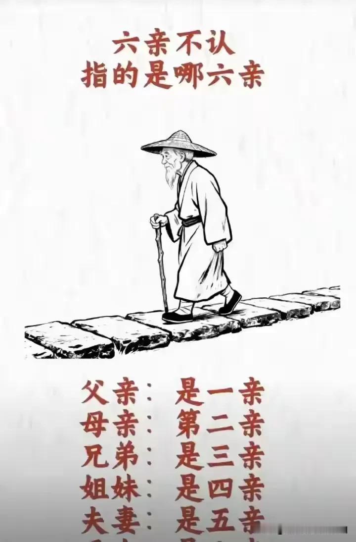 六亲不认，指的是哪“六亲”？