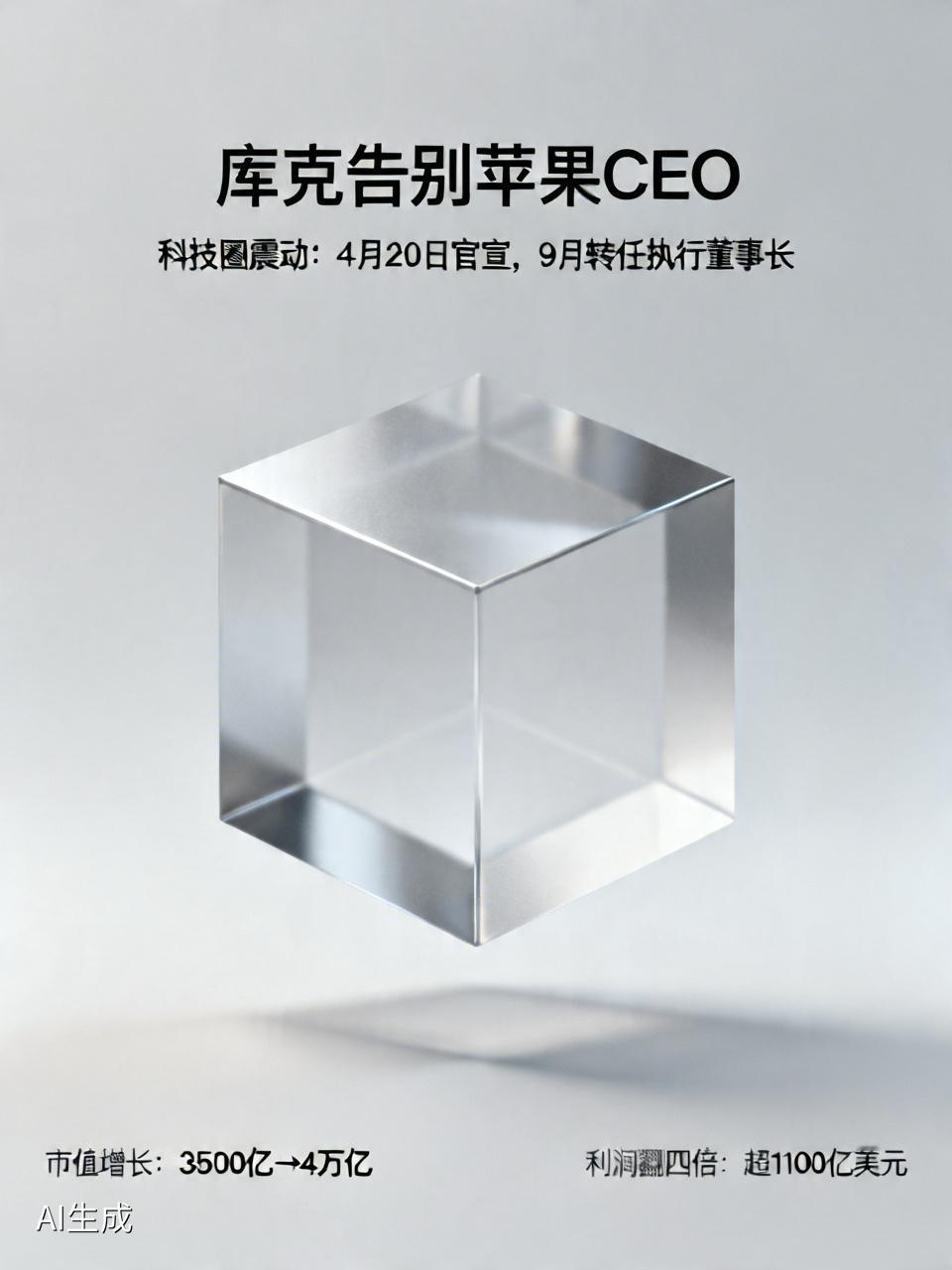 库克要告别15年的苹果CEO生涯了，这消息一出来，科技圈都震动了。当地时间4月2