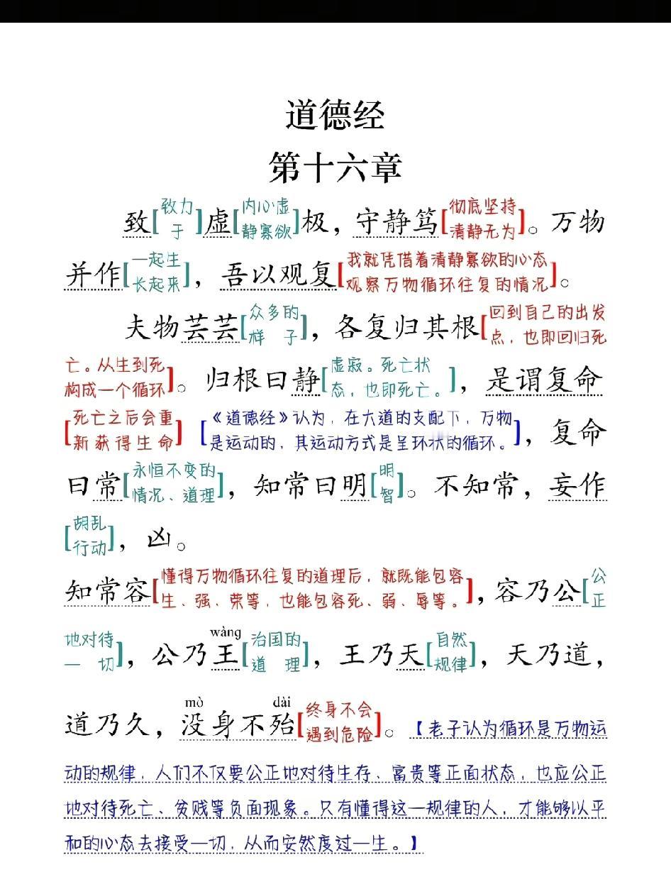 《道德经》十六章修道的心放在哪里至虚极，守静笃虚极是哪里？我们从现