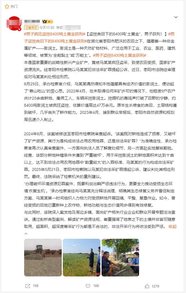 【8400吨土黄金被盗挖！膨润土是什么？万能材料被盗太可恨】见过疯狂的，没见过这
